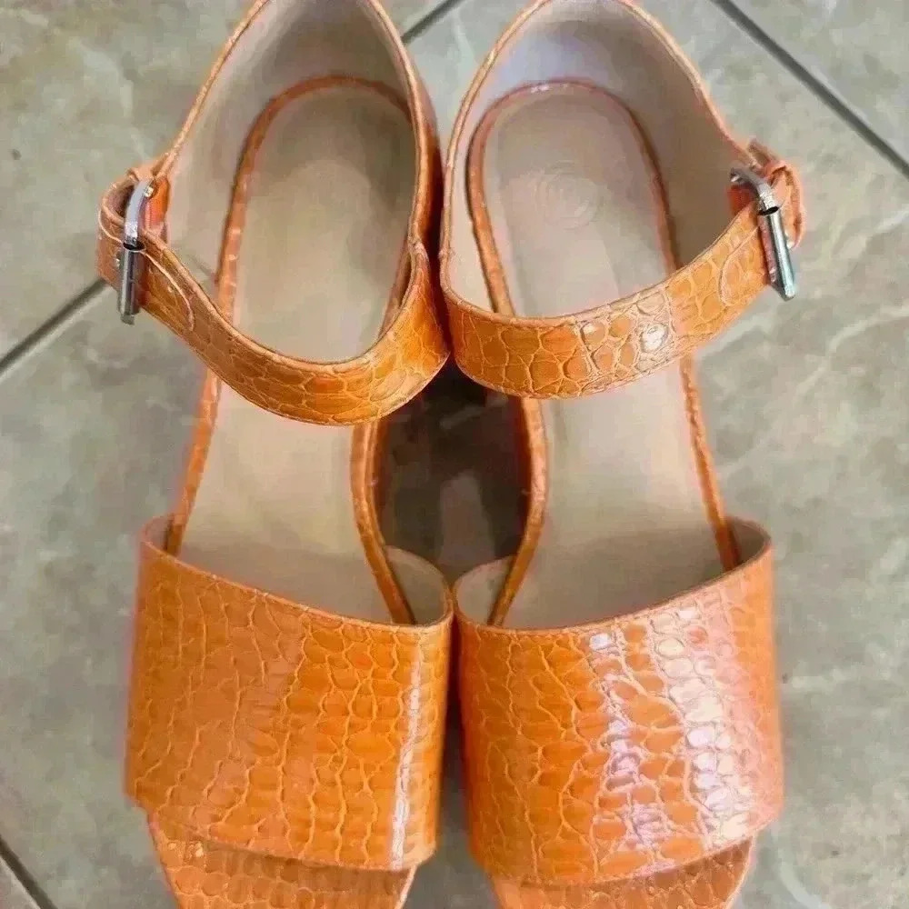 Urban Outfitters Croc Platform Heels Size 10 - Picture 3 of 6